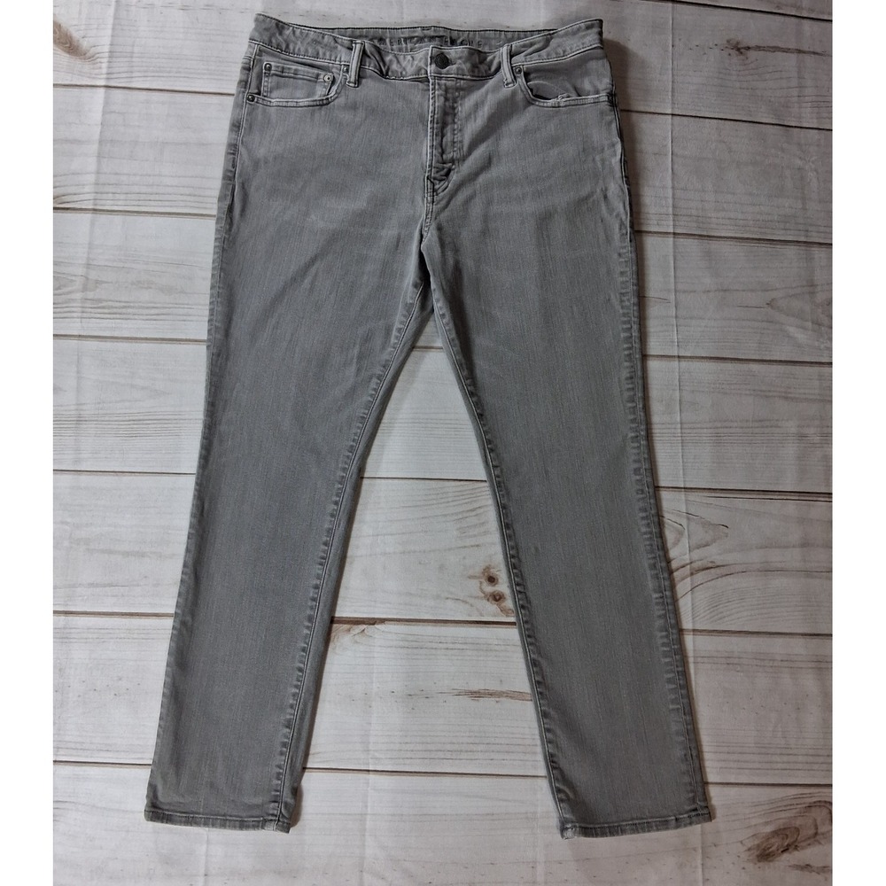American Eagle Airflex Jeans Men's 36x30 Gray Slim Straight Stretch Denim Pants
